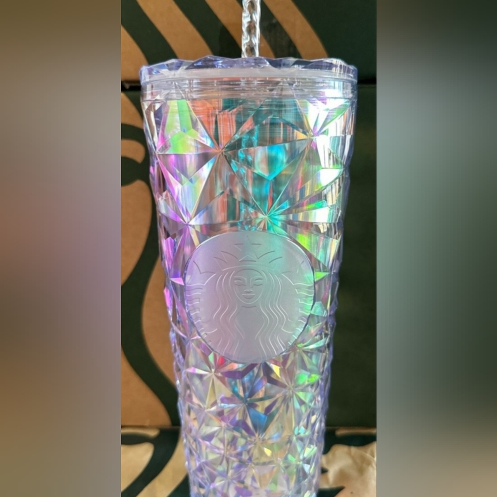 Starbucks Tumbler White Diamond Prism Unicorn. NWT. Holiday 2023. Venti-24oz